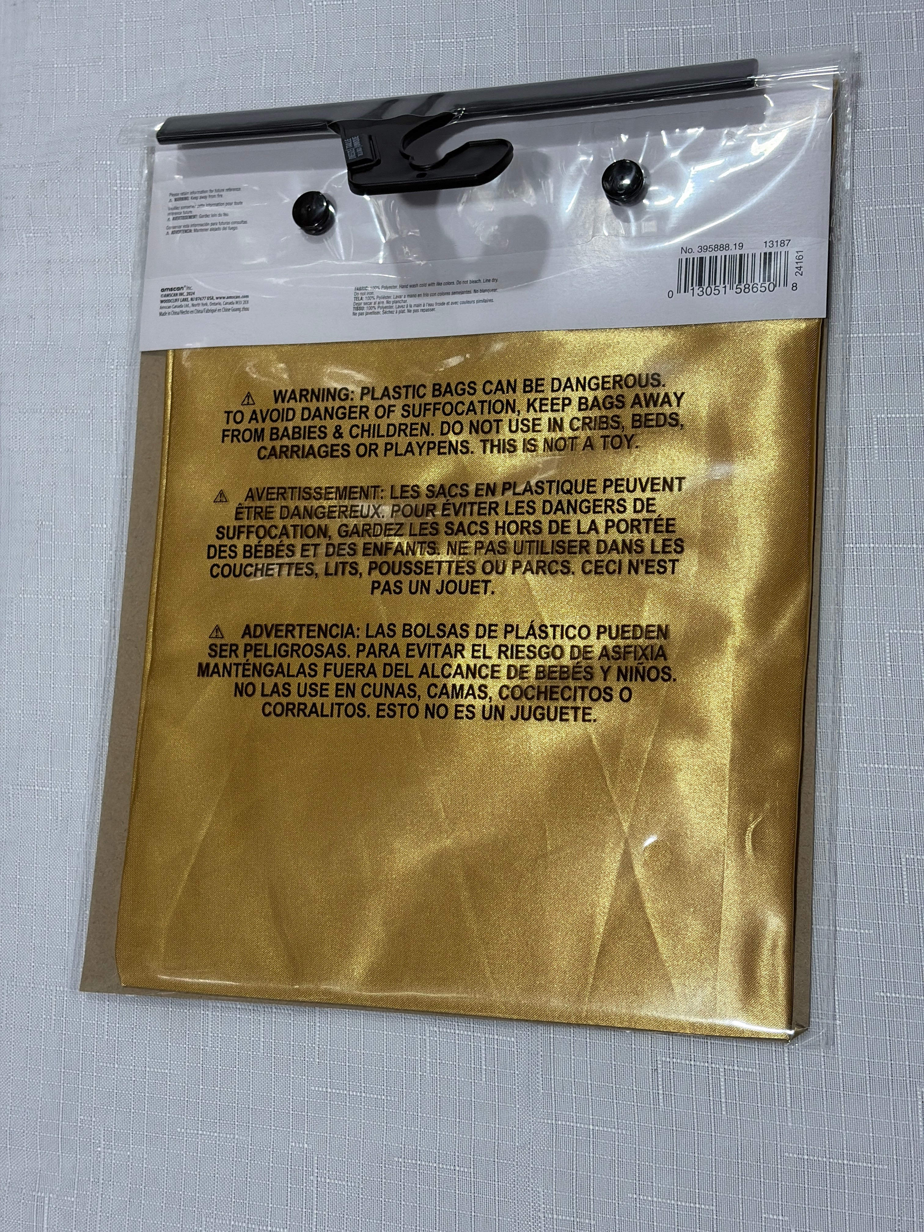 Gold Superhero Cape Costume Accessory