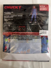 Universal Child's Play Chucky Halloween Costume, Blue Outfit with Shirt & Blue Overalls, Kids, Assorted Sizes