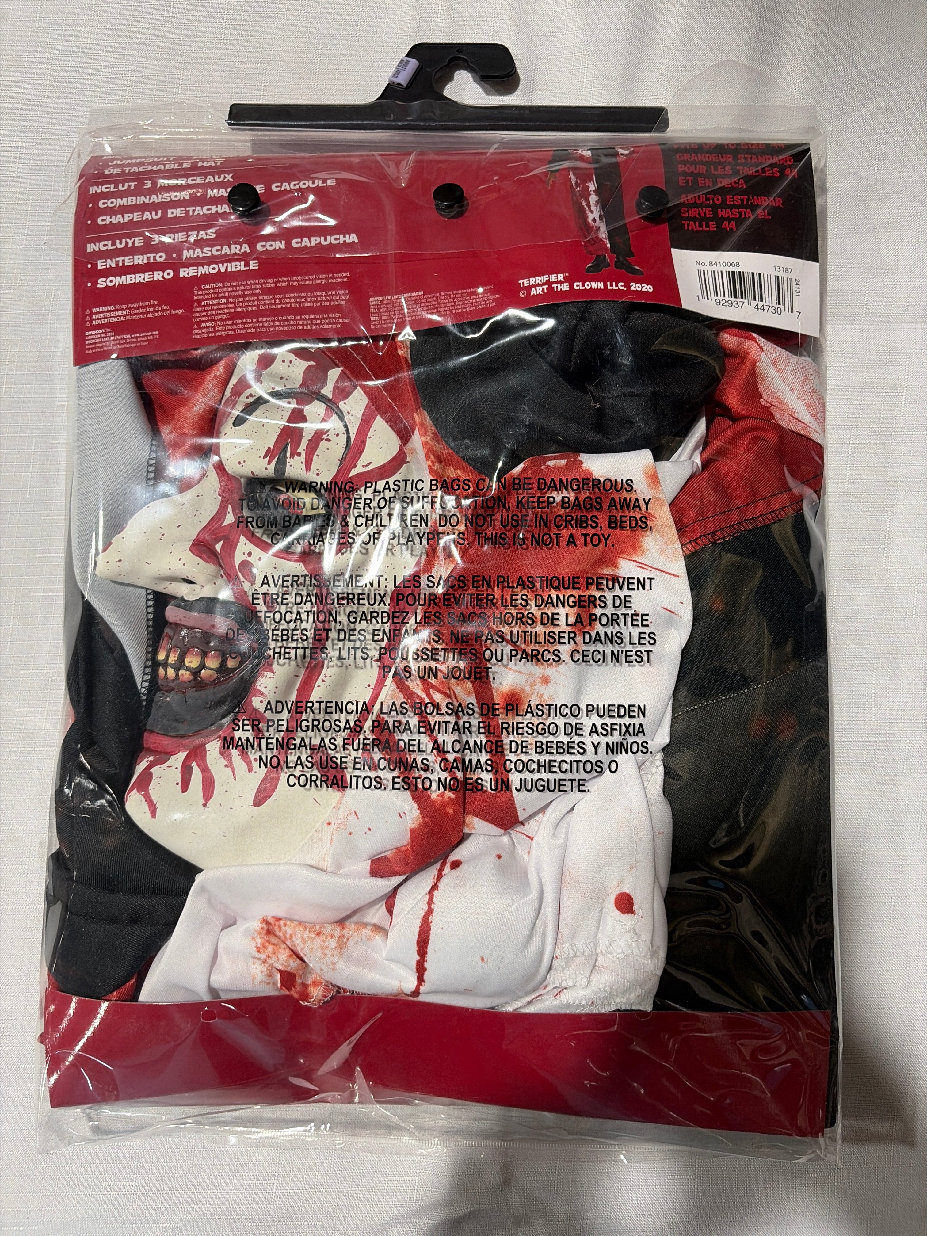 Men's Art the Clown Terrifier Halloween Costume