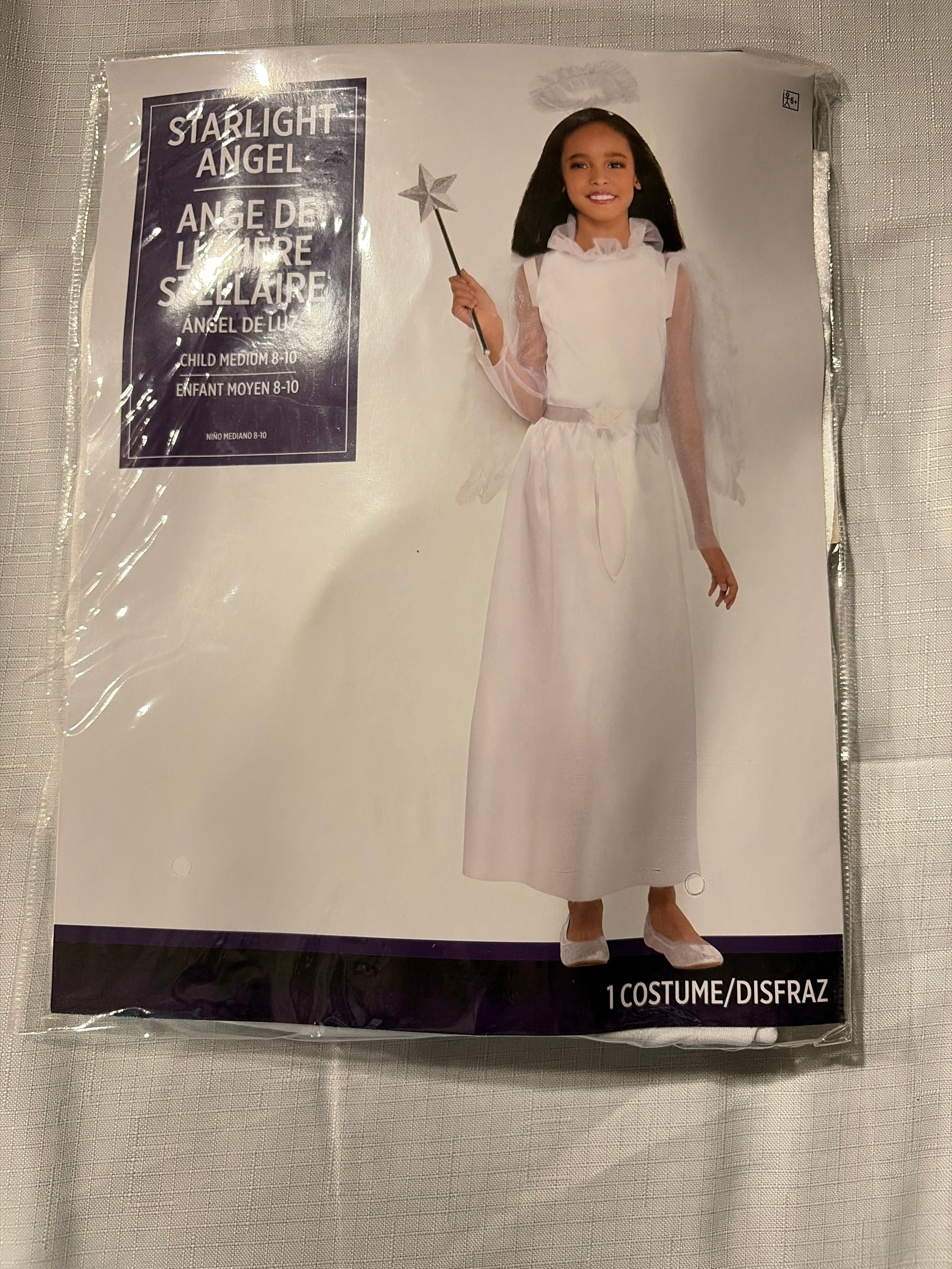 Kids' Heavenly Starlight Angel Costume with Halo Headband