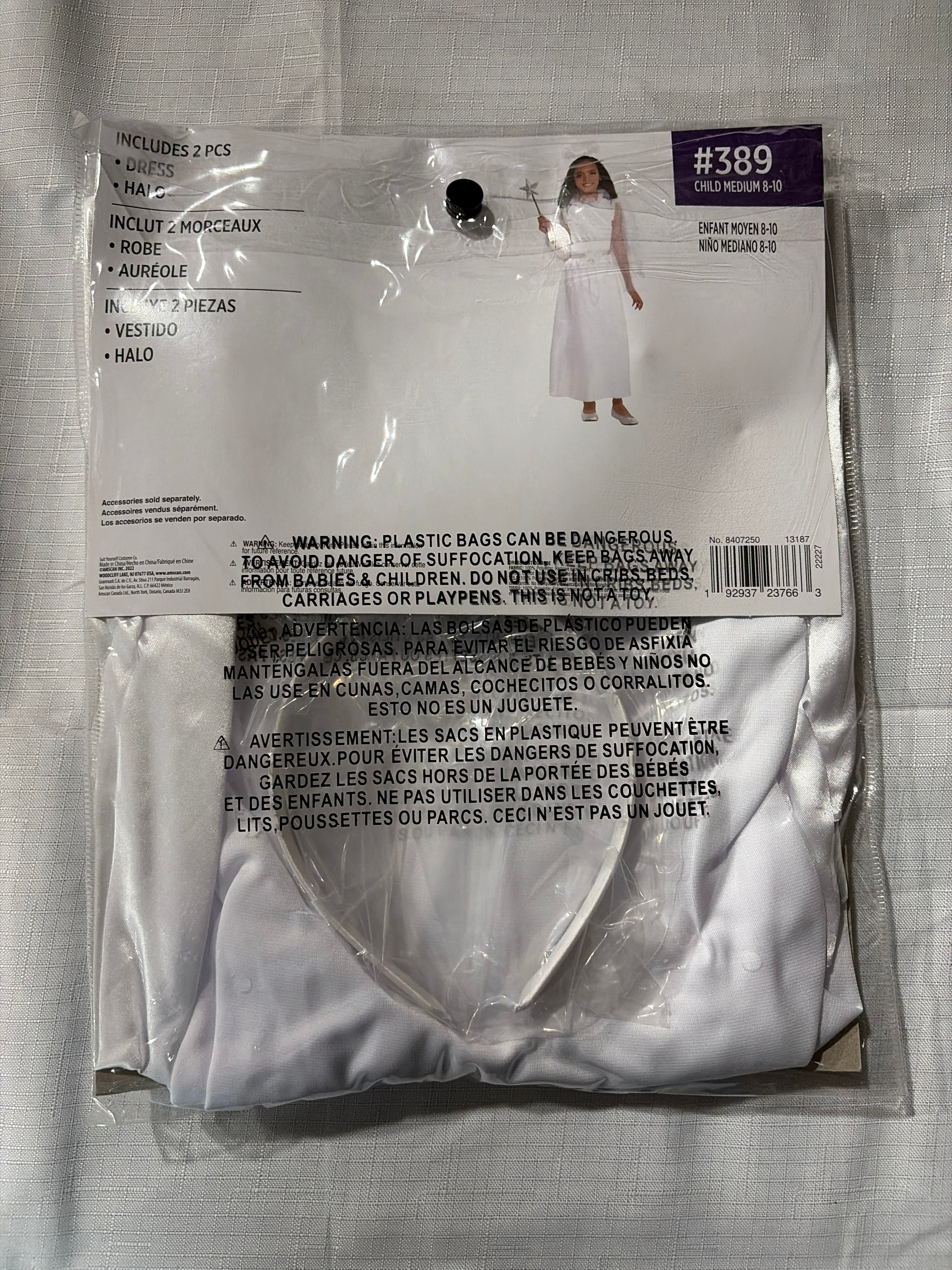 Kids' Heavenly Starlight Angel Costume with Halo Headband