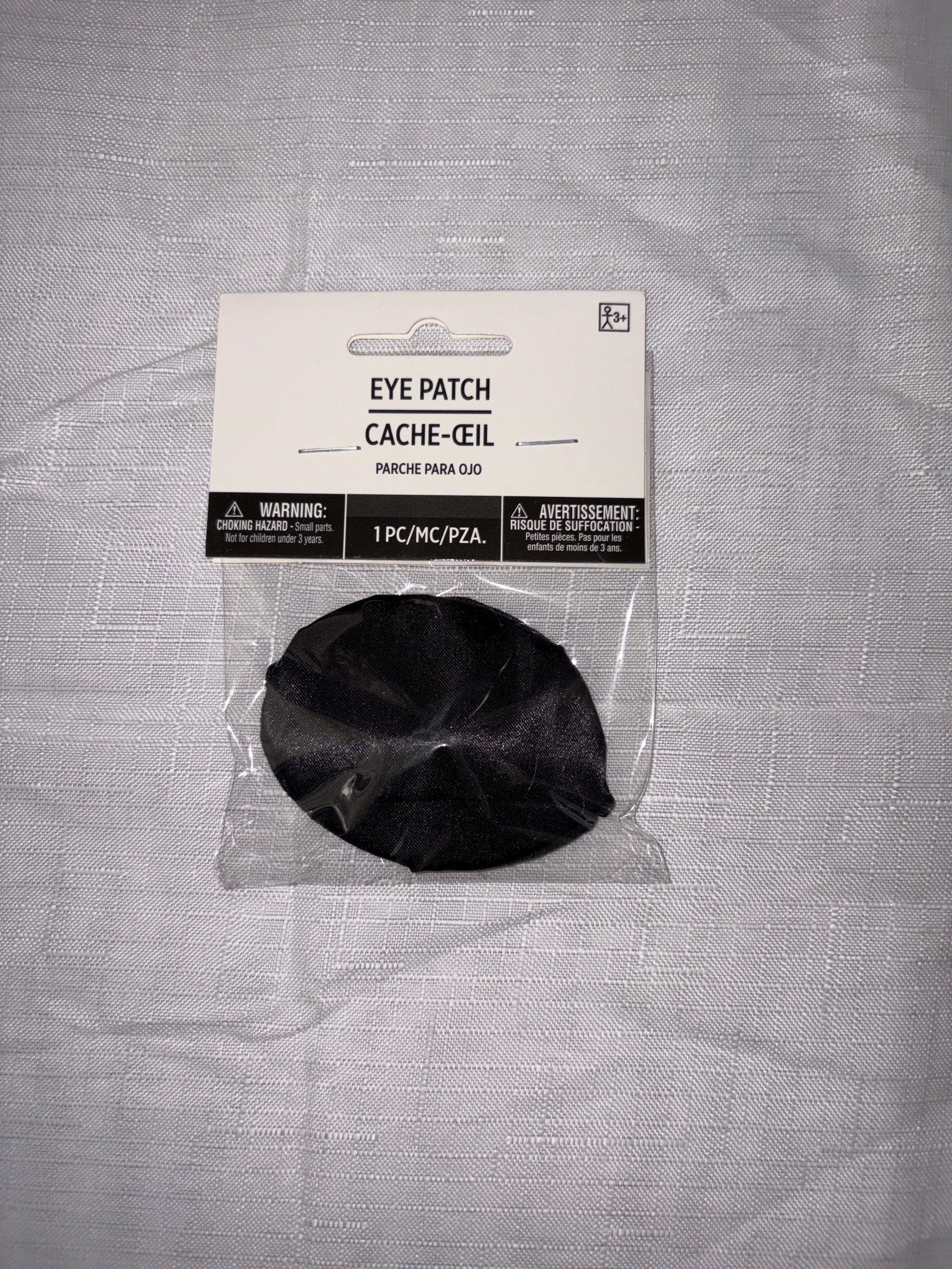 Black Silk Pirate Eye Patch Costume Accessory