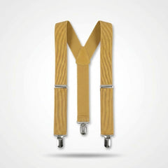 Gold Adjustable Y-Back Suspenders - Perfect for Team Spirit and Everyday Style