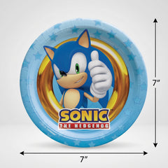 Sonic the Hedgehog 7" Round Paper Plates