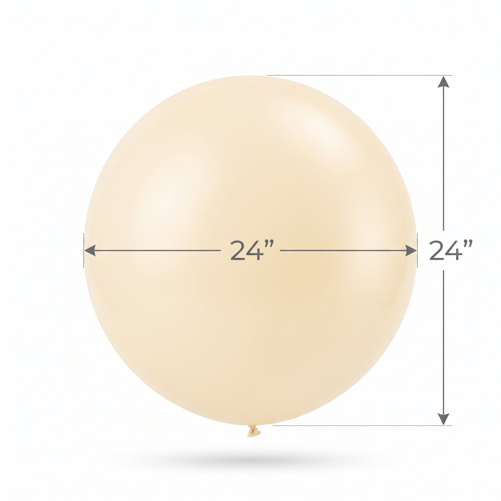 Premium Vanilla Latex Balloons - 24" (4 Pack)