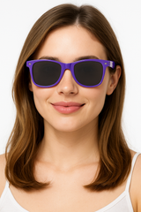 Purple Classic Frame Sunglasses with UV400 Protection