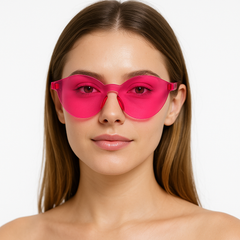 Bright Pink Frameless Party Glasses