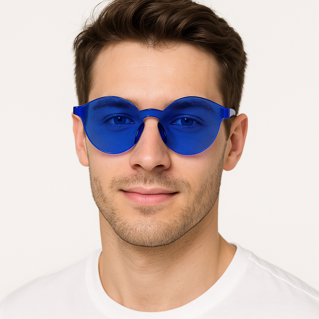 Marine Blue Frameless Party Glasses