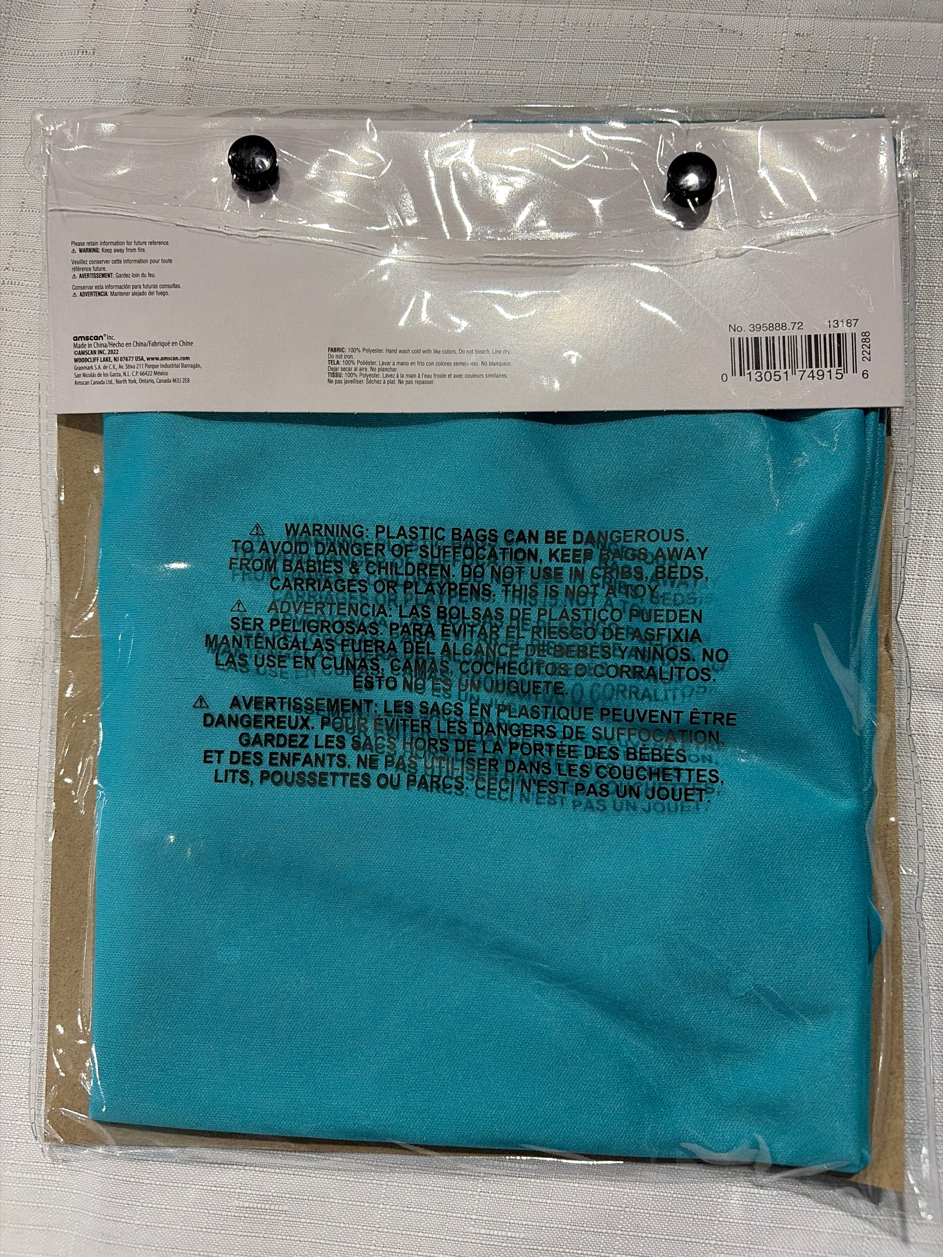 Turquoise Superhero Cape Costume Accessory for Kids and Adults