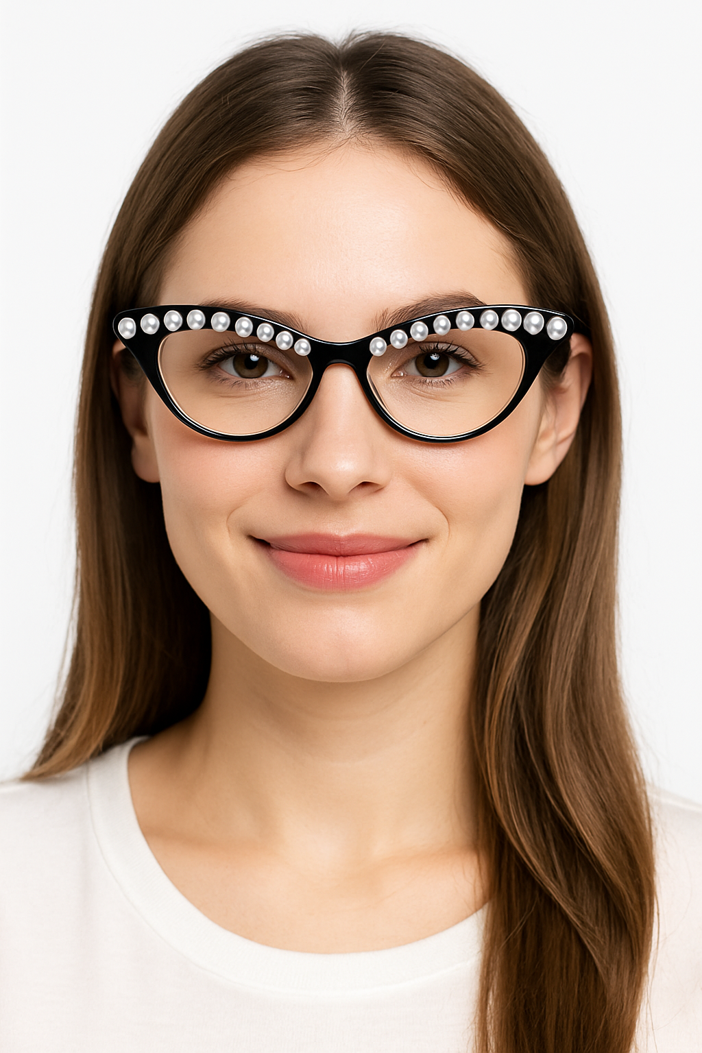 Glam Pearl Cat-Eye Fun-Shades Glasses
