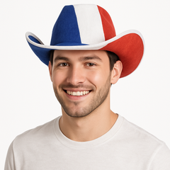 Patriotic Tricolor Cowboy Hat