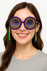 Mardi Gras Bead Sunglasses