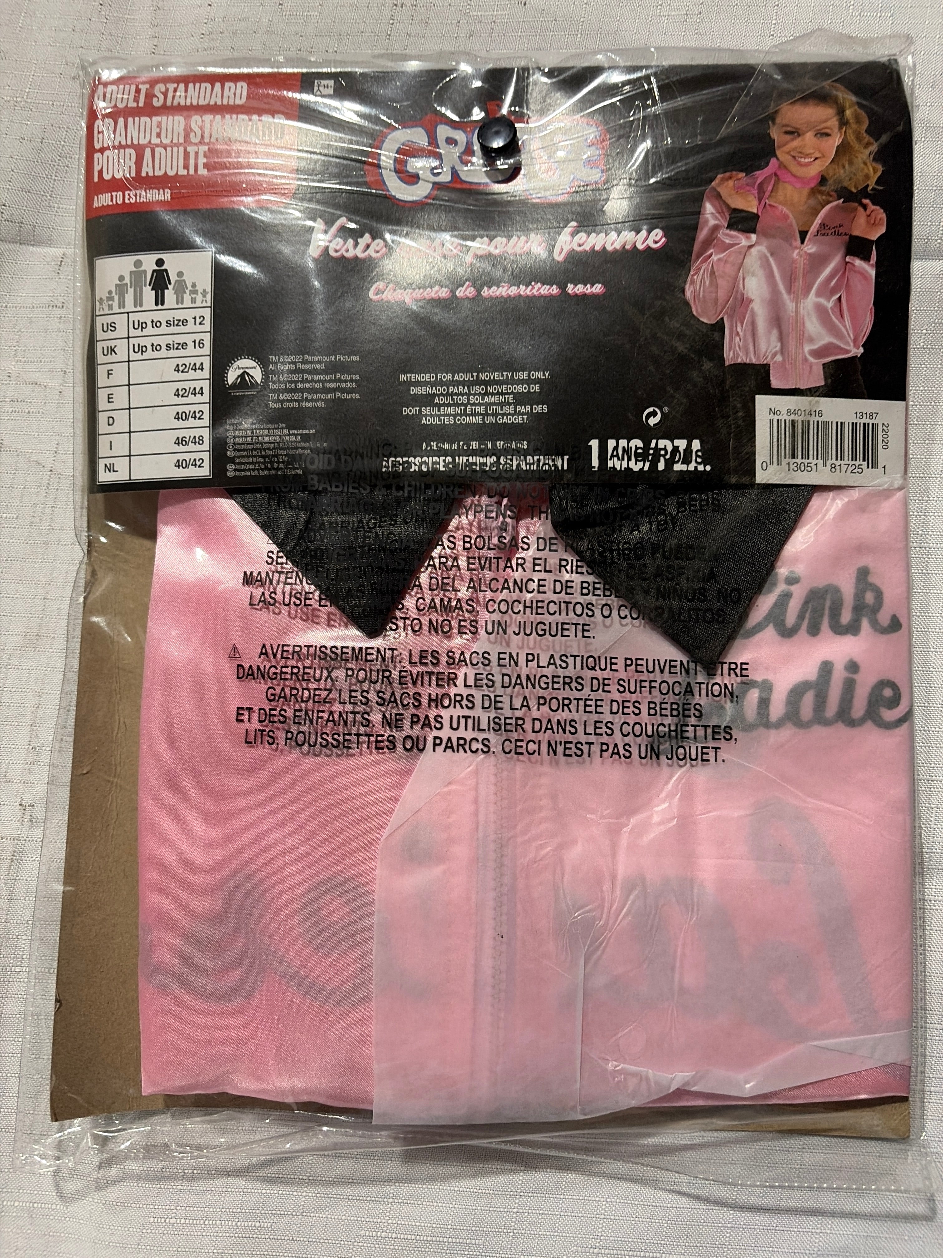Pink Ladies Jacket - Grease Costume Accessory