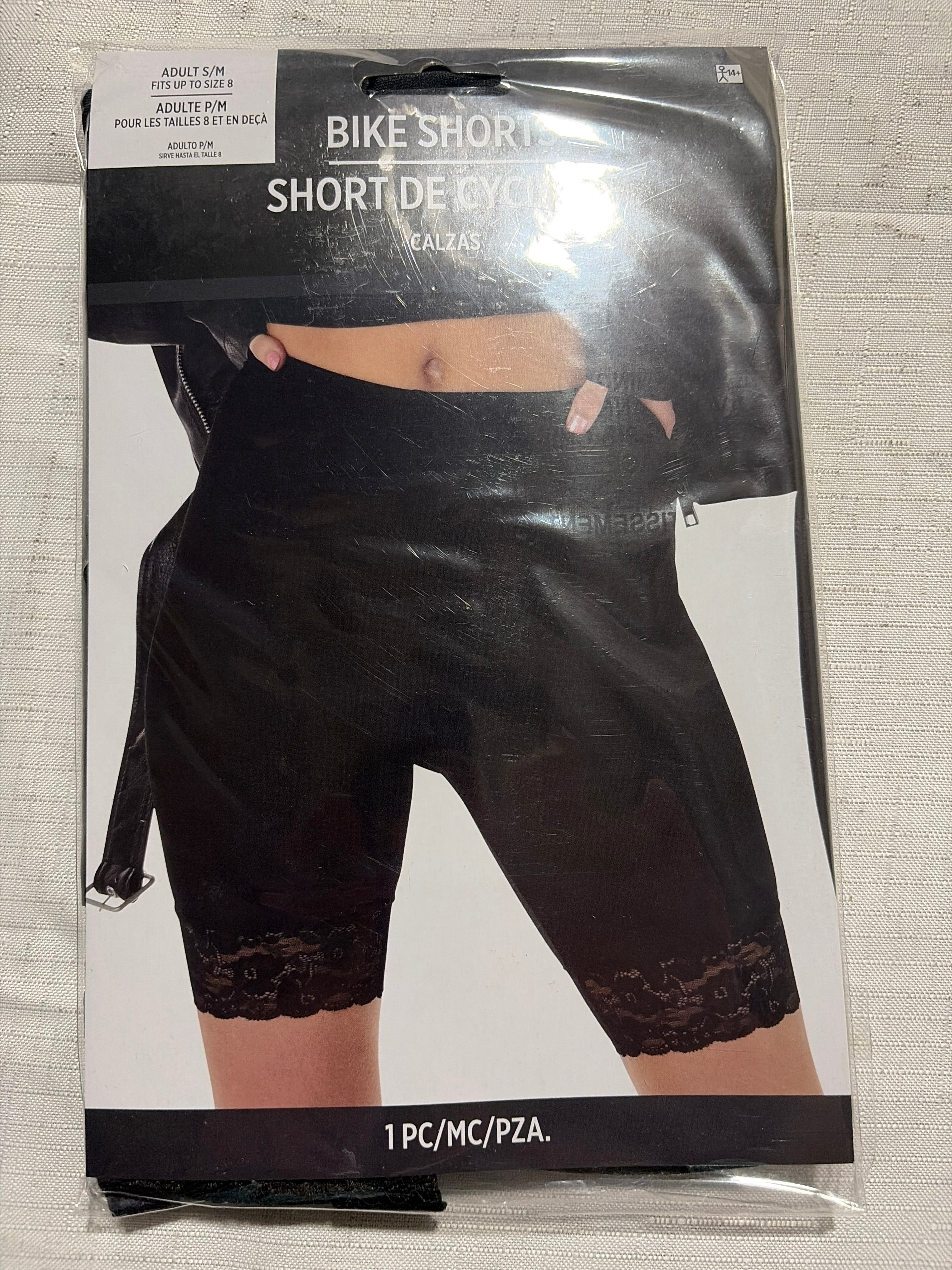 Halloween Lace-Trimmed Bike Shorts