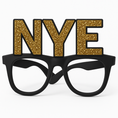Gold Glitter "NYE" Glasses ‚Äì Festive Eyewear for New Year's Eve