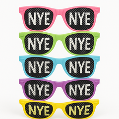 "NYE" Glow-In-The-Dark Party Glasses, Multicolored, One Size, 10-Pack