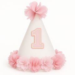 Baby's First Birthday Cone Party Hat for Girls