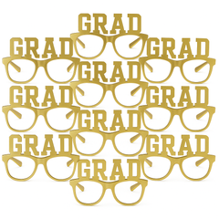 Metallic Graduation Party Glasses - 10 Pack