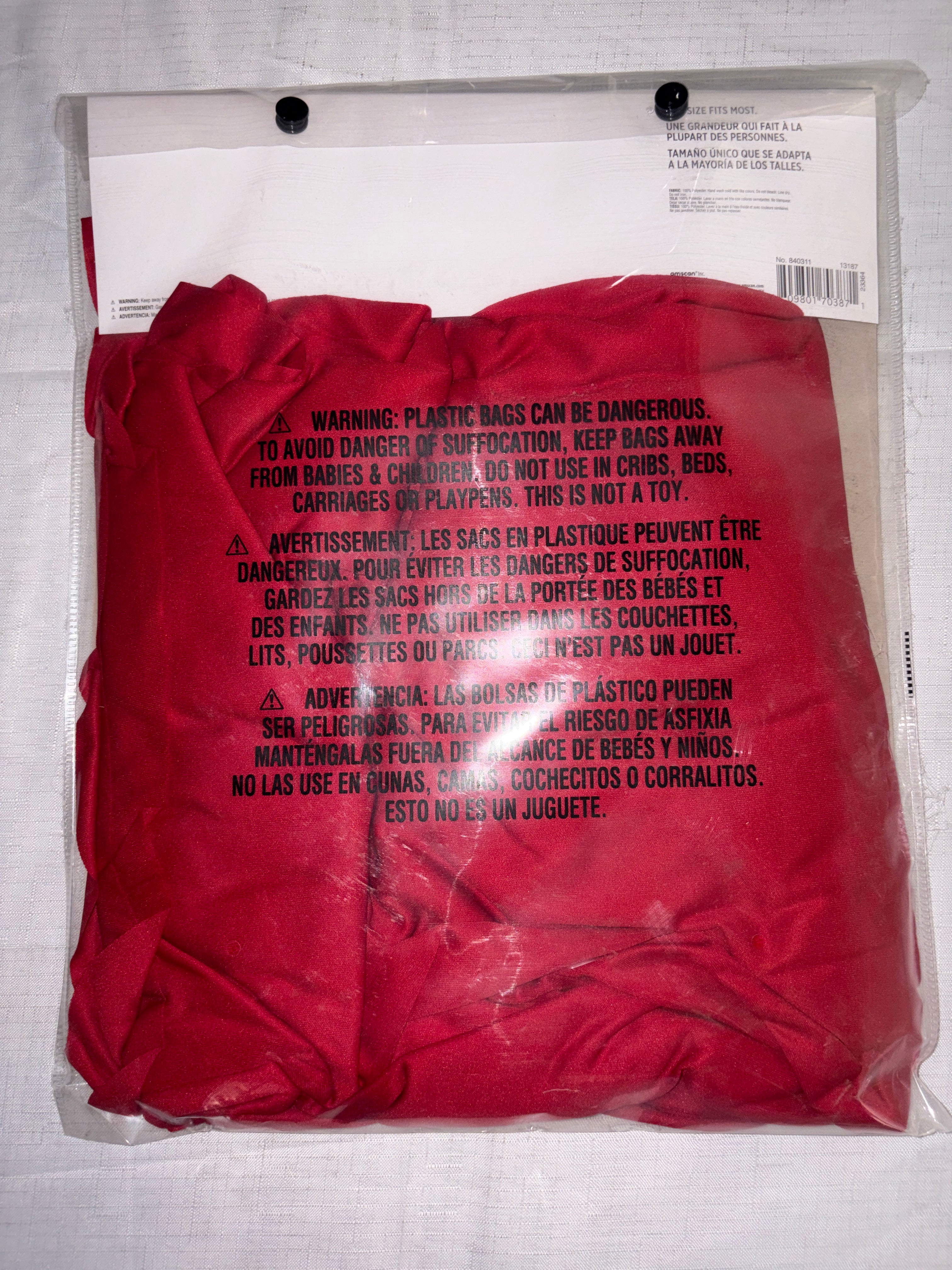 Adult Red Hooded Halloween Cape
