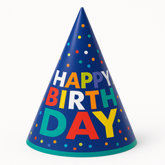 Colorful "Happy Birthday" Cone Hat