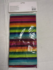 Vibrant Multicolored Fiesta Serape with Fringe Trim