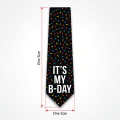 "It's My B-Day" Multicolor Sprinkle Necktie