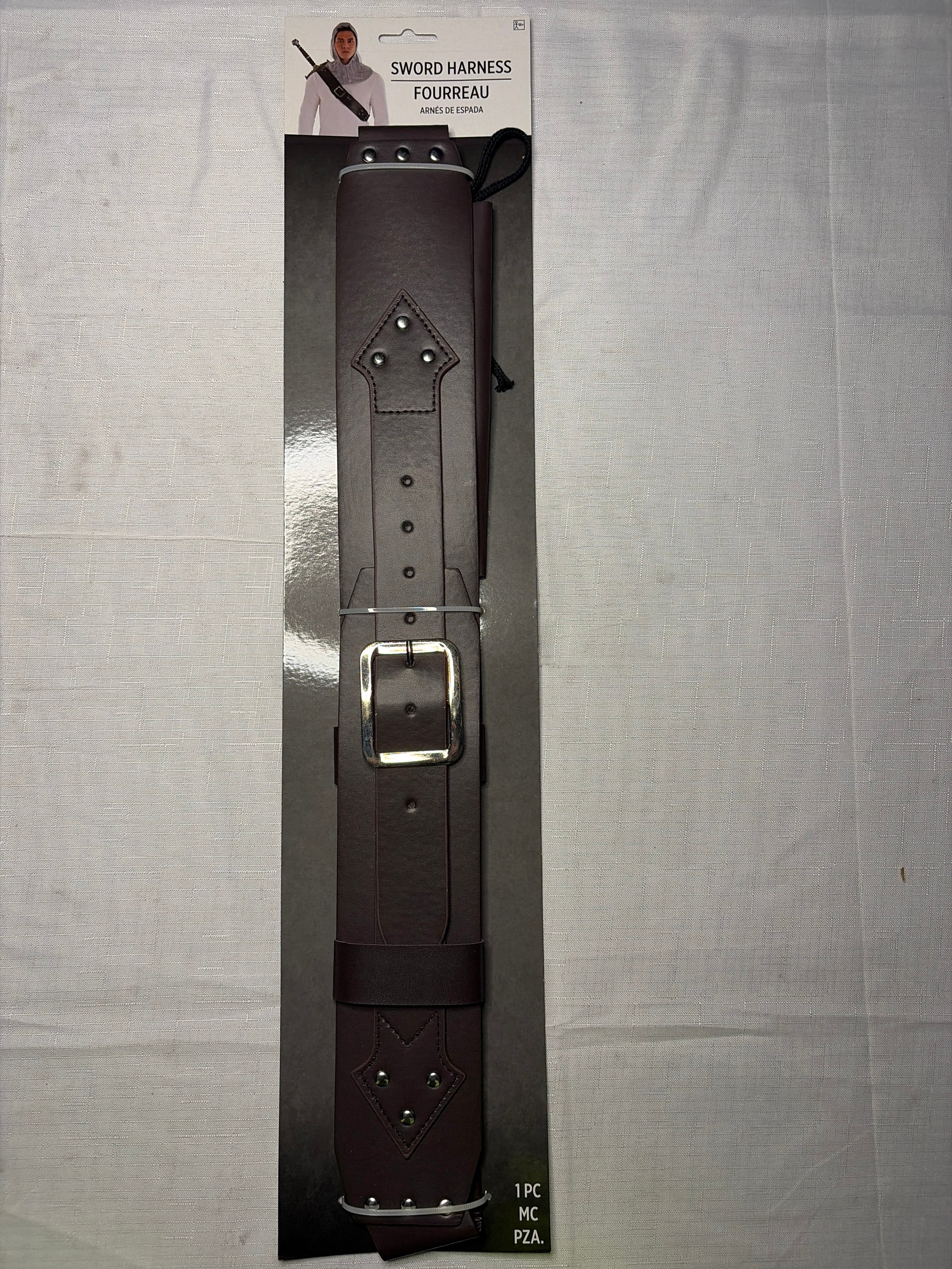 Medieval Knight Leather Sword Harness with Sheath - Perfect Halloween Accessory