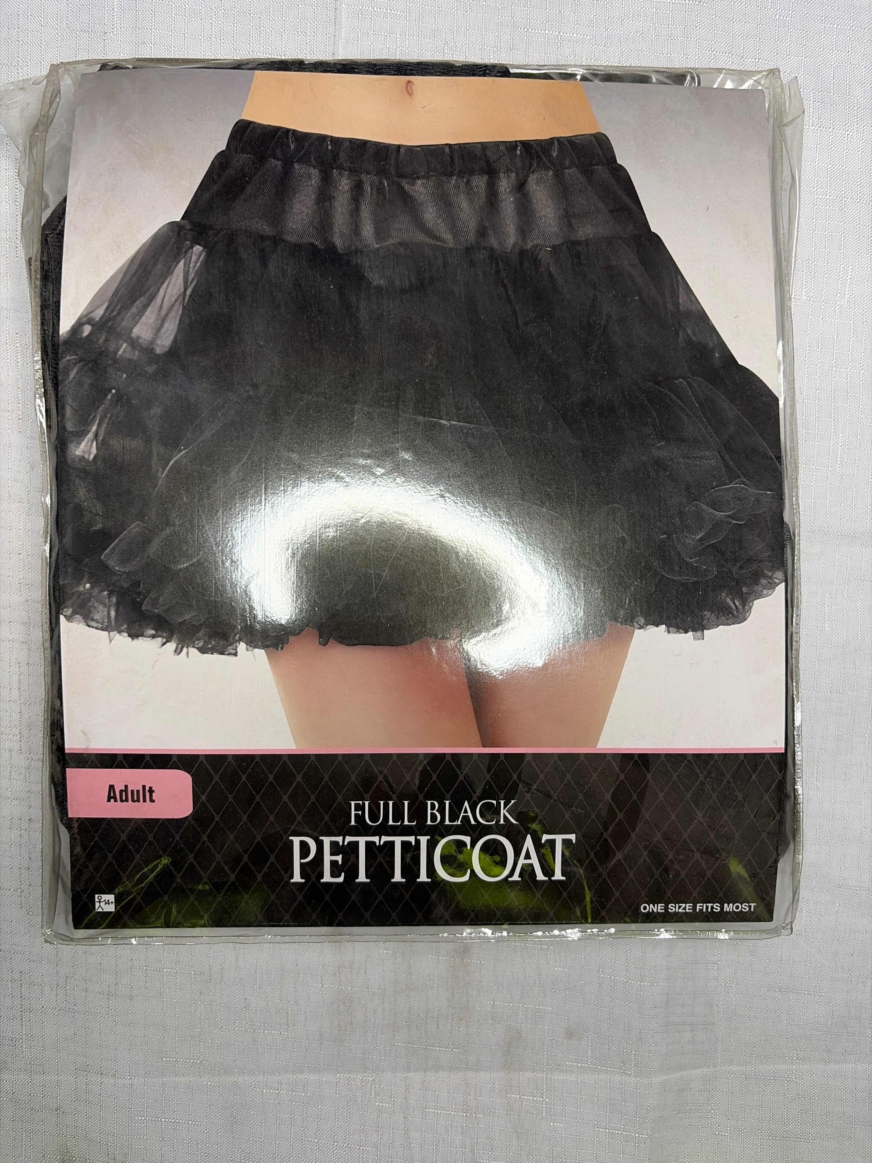 Elegant Black Tulle Petticoat Skirt for Adults