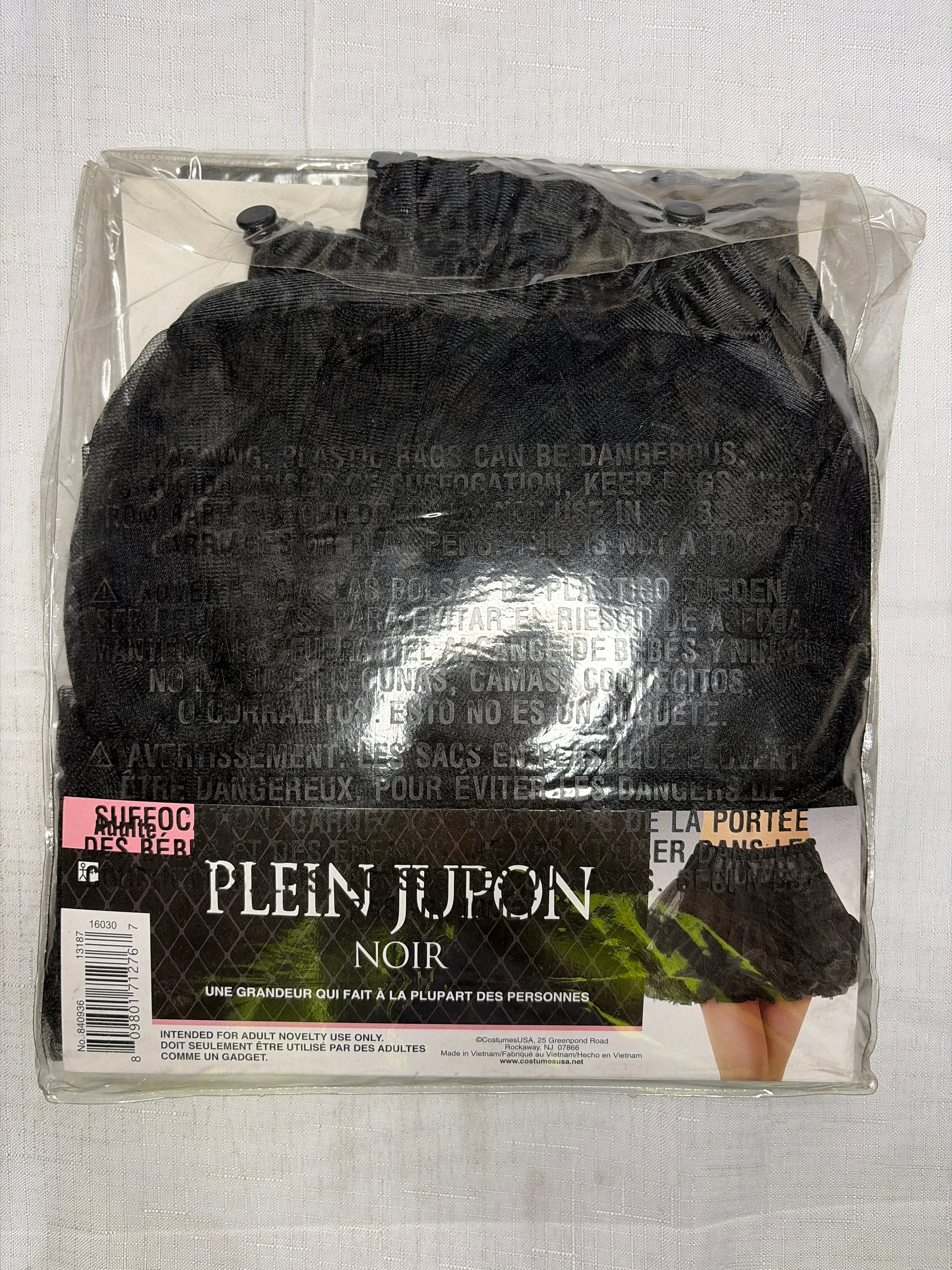 Elegant Black Tulle Petticoat Skirt for Adults