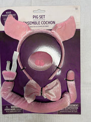 Kids' Pig Sound Costume Kit with Headband, Bow Tie, Tail & Nose
