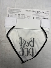 "Best Dog" Wedding Bandana with Bow Tie - Black & White