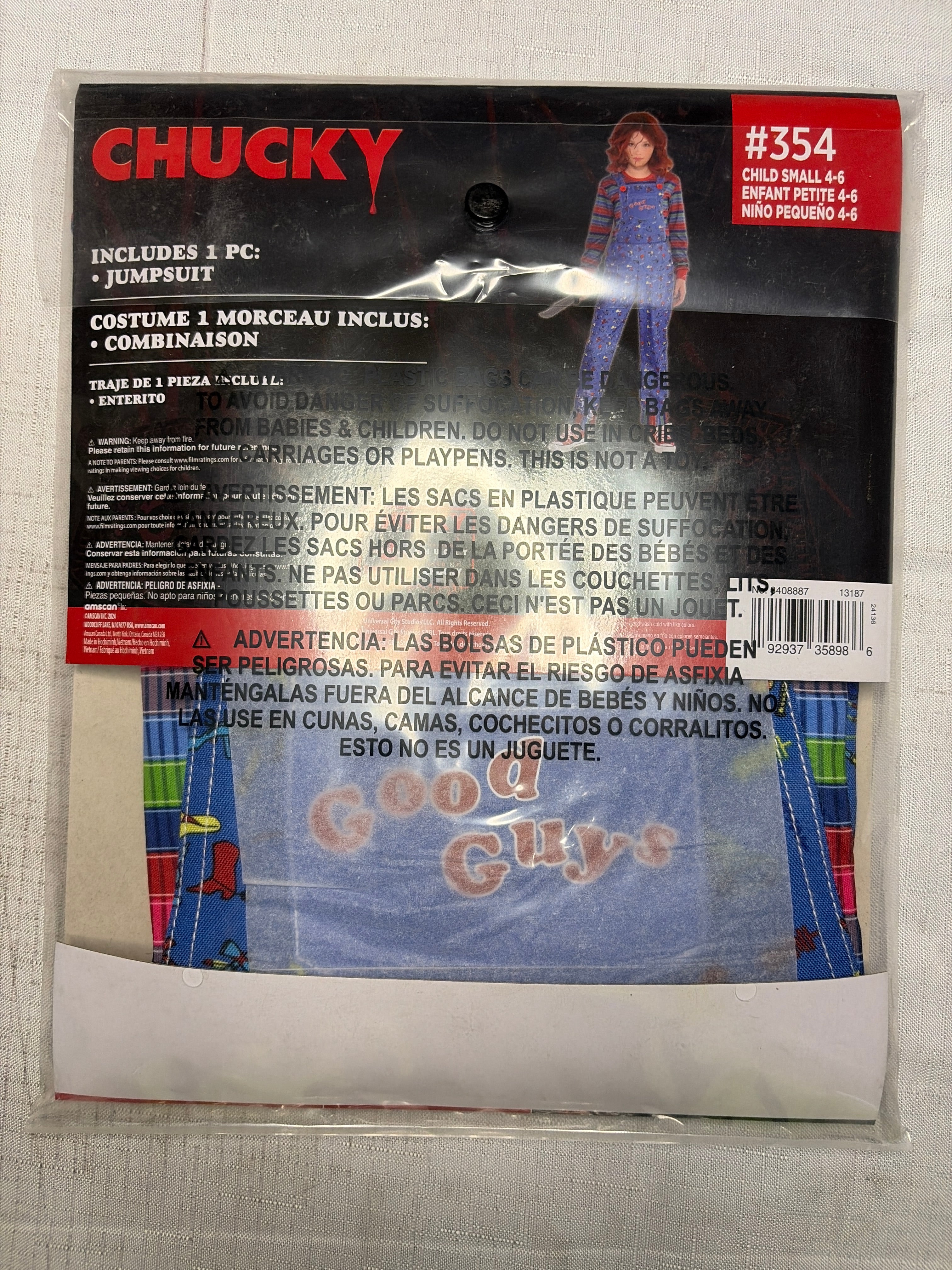 Universal Child's Play Chucky Halloween Costume for Kids - Child S (4-6)