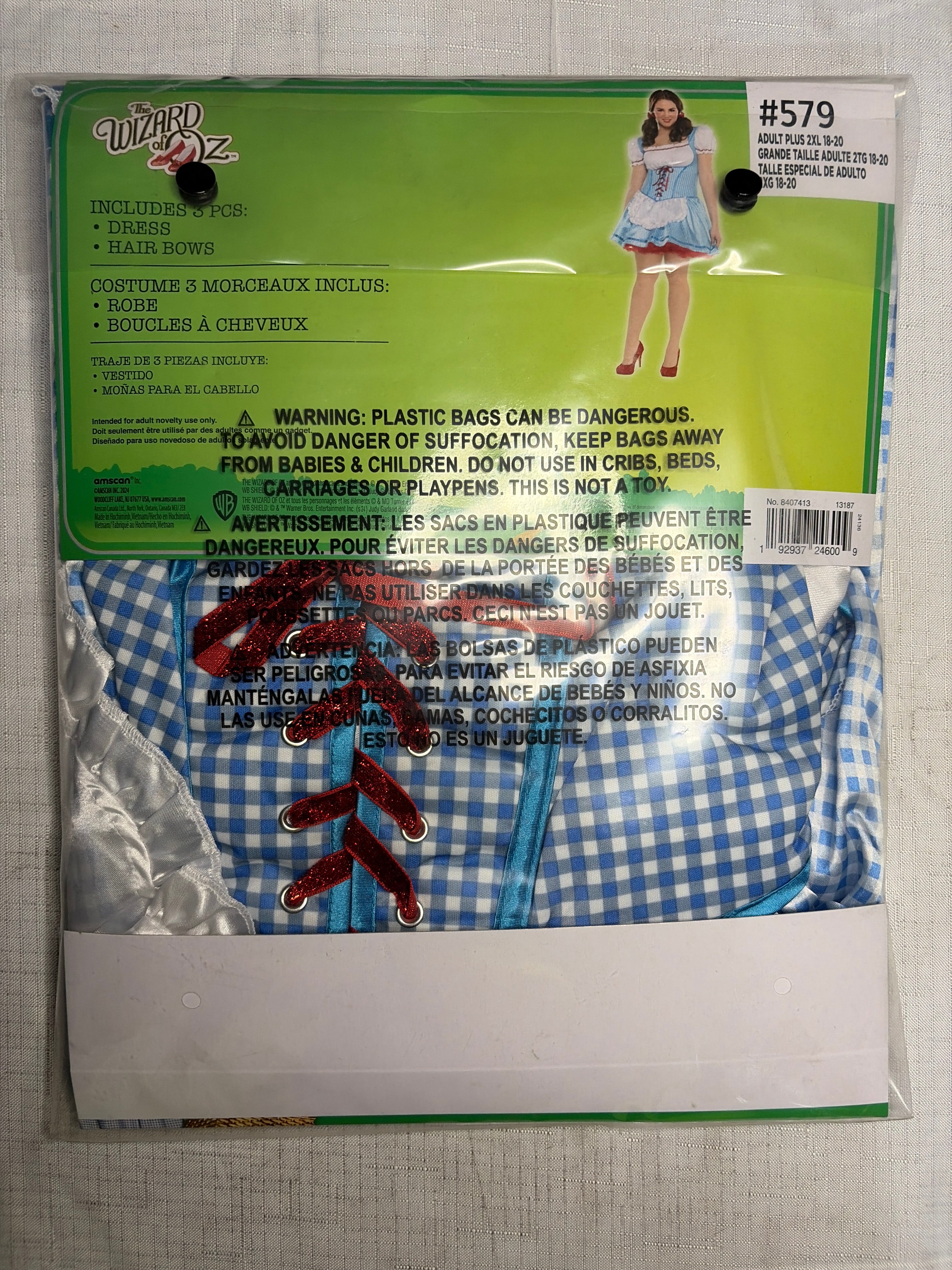 Women's Plus Size Dorothy Costume - Wizard of Oz