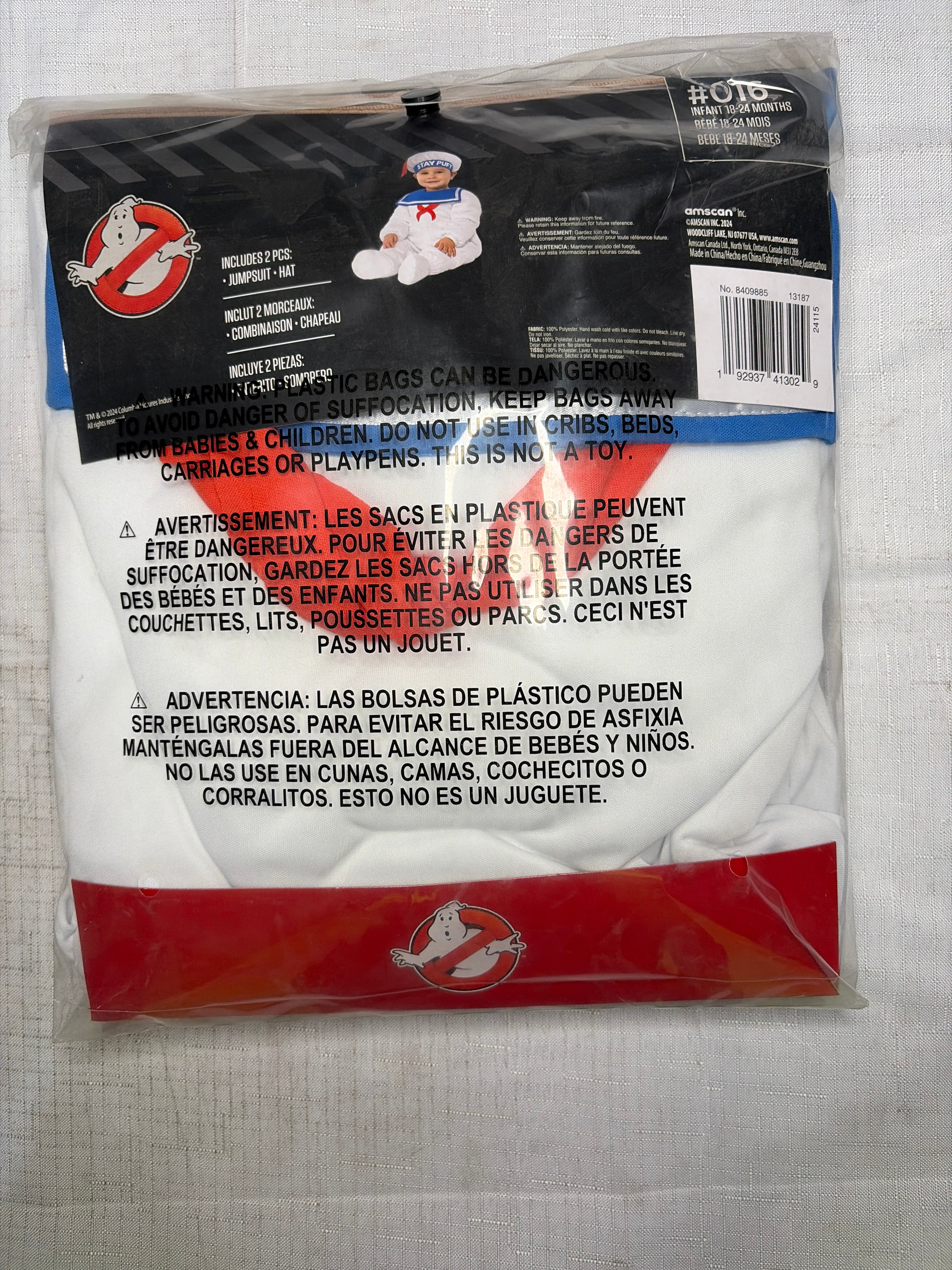 Infant Stay Puft Marshmallow Man Costume - Ghostbusters