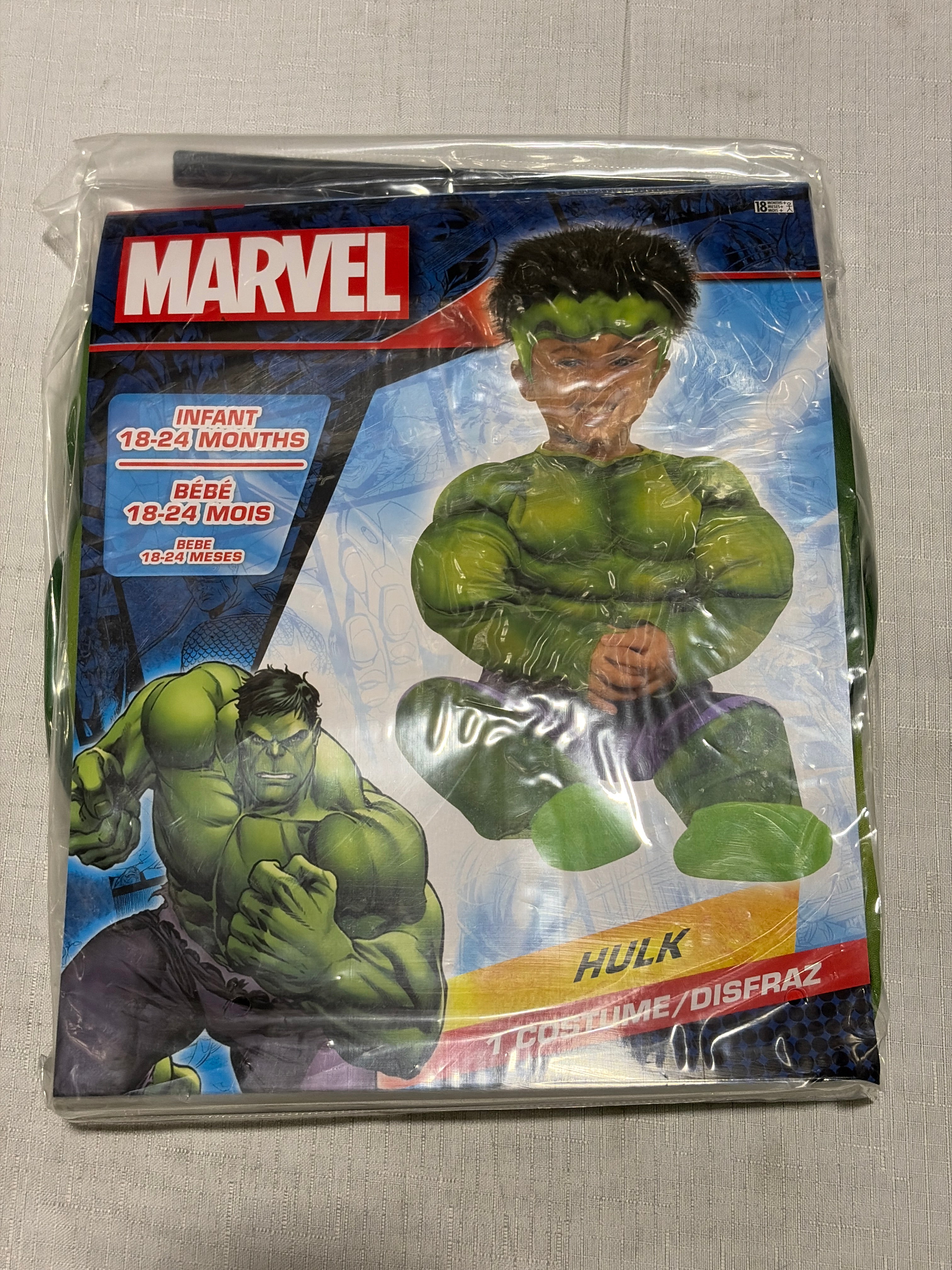 Toddler Marvel Hulk Muscle Halloween Costume