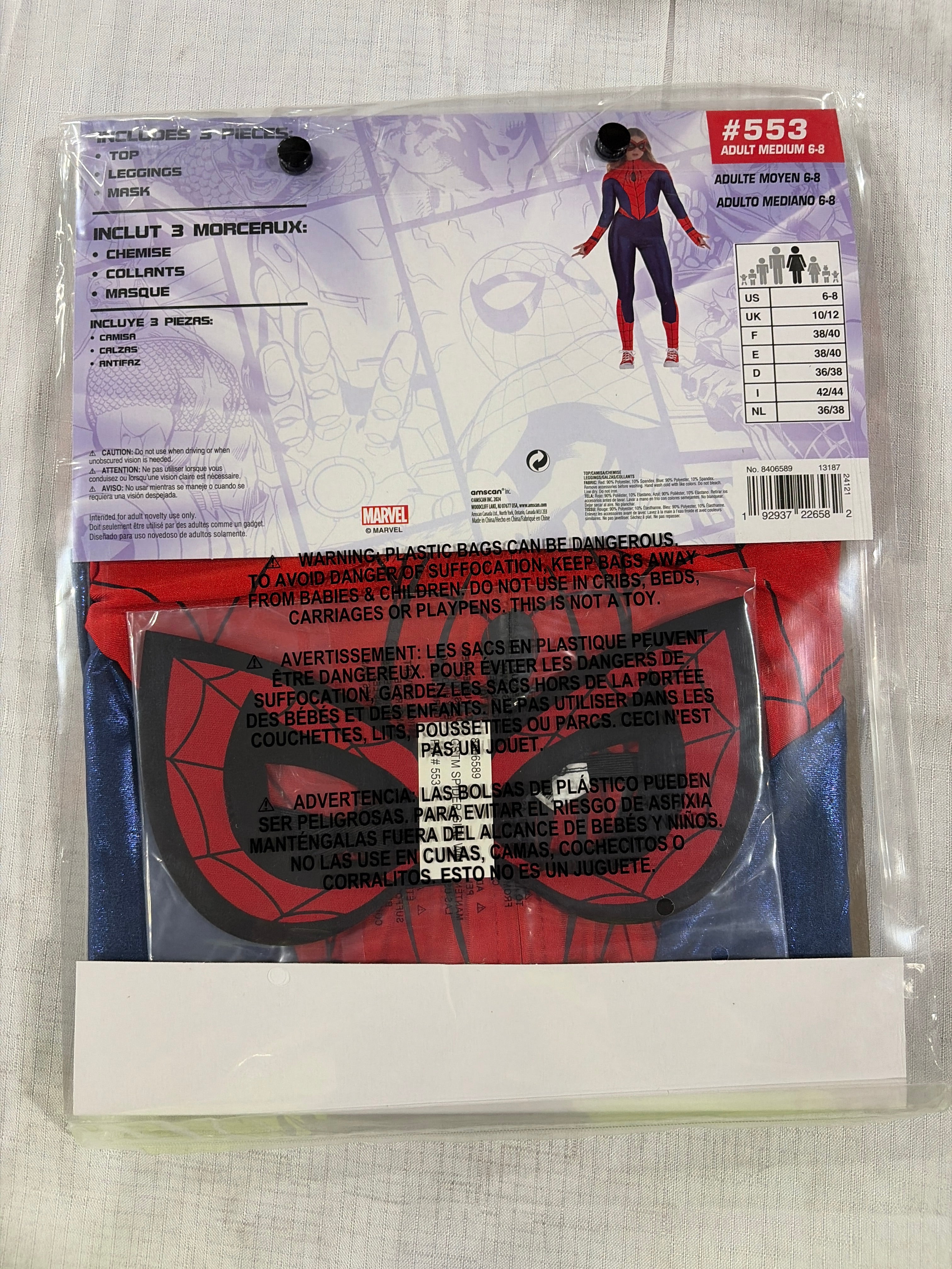Women's Marvel Spider-Girl Jumpsuit Halloween Costume with Mask
