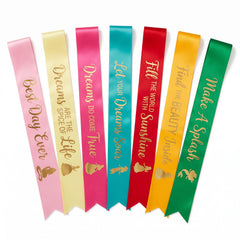 Disney Princess Birthday Sash Set - "Make Your Own Magic" Party Accessories