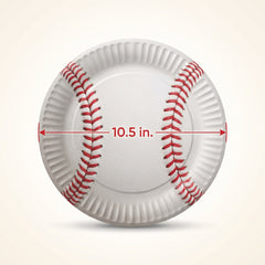 Home Run Baseball Paper Plates - 10.5" Round (20 Ct)