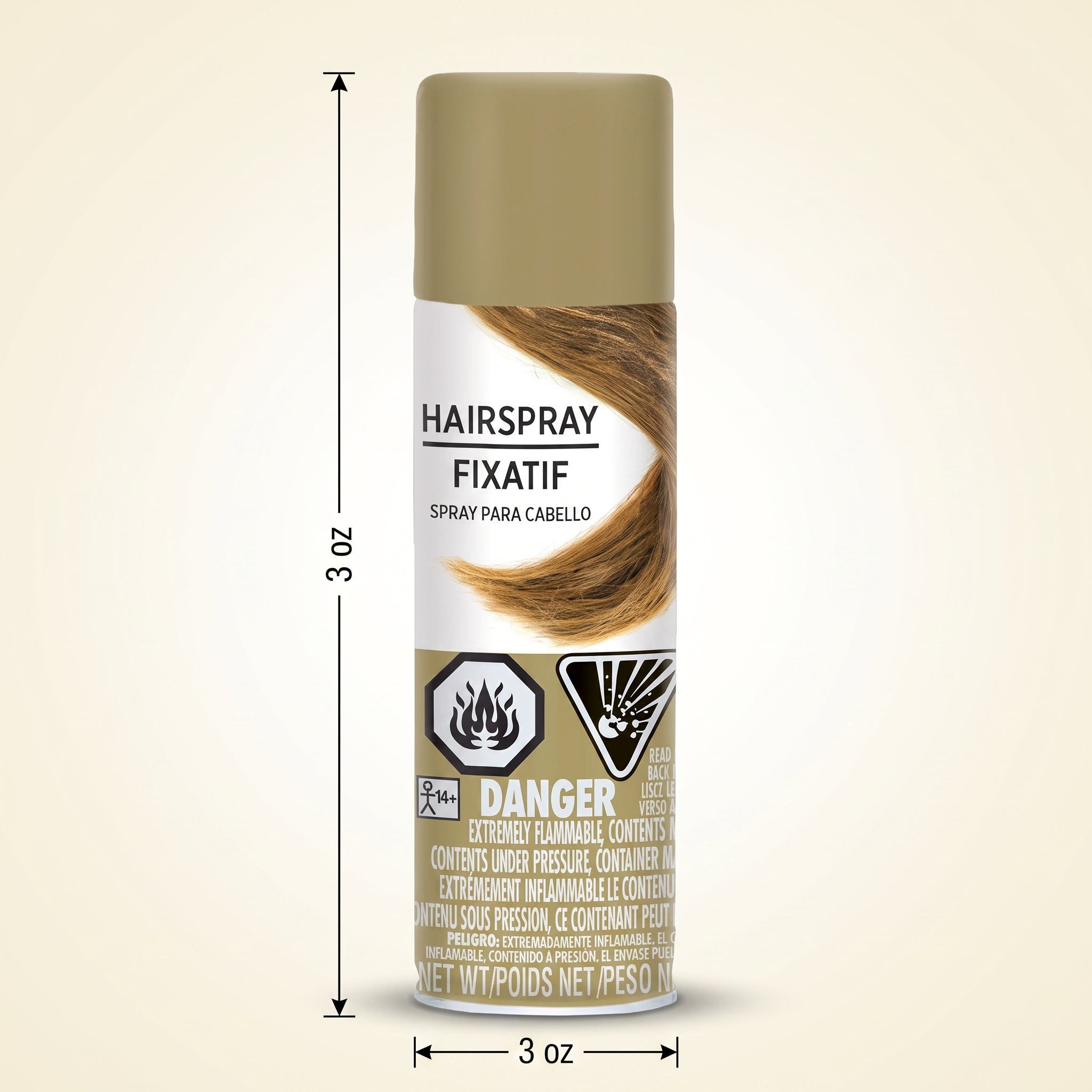 Shimmer Gold Hair Spray - Vibrant Team Spirit Color