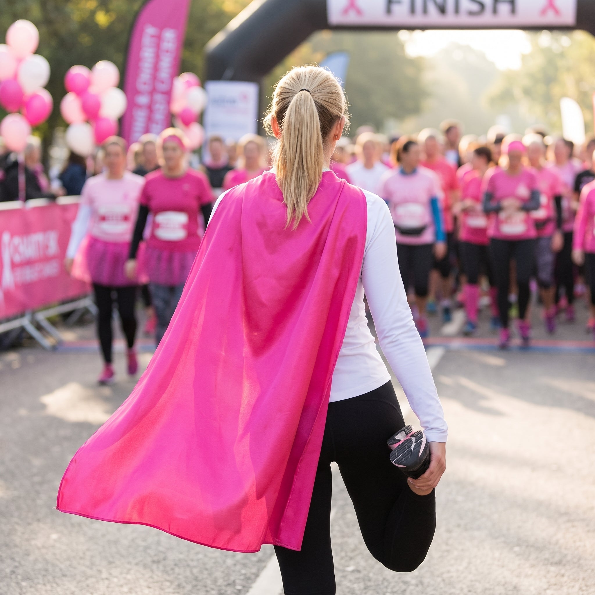 Bright Pink Superhero Cape Costume Accessory