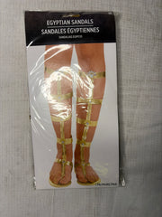 Egyptian Jeweled Sandal Shoes - Gold Costume Accessory