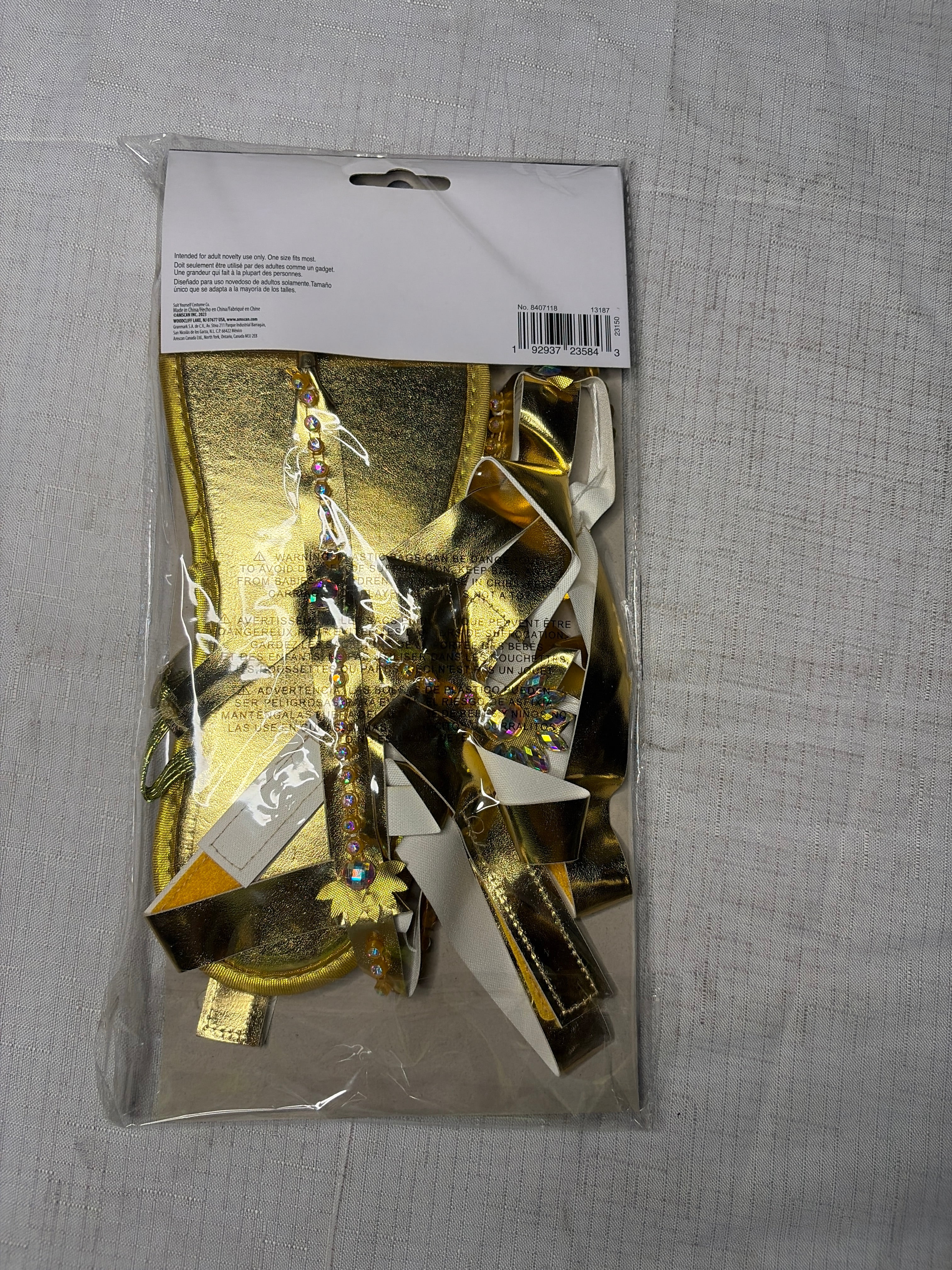Egyptian Jeweled Sandal Shoes - Gold Costume Accessory