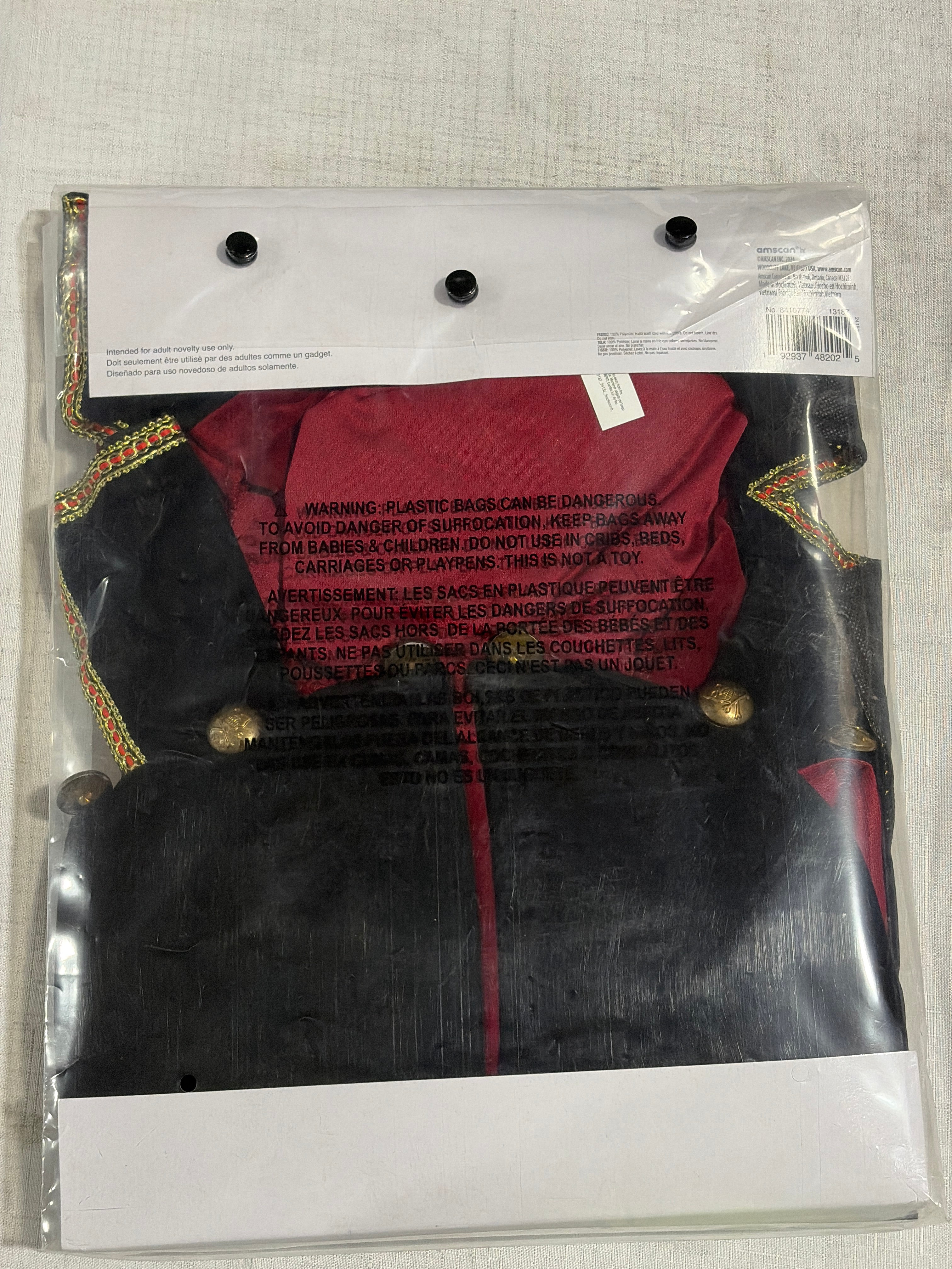 Men's Pirate Captain Costume Jacket - Adult 2XL