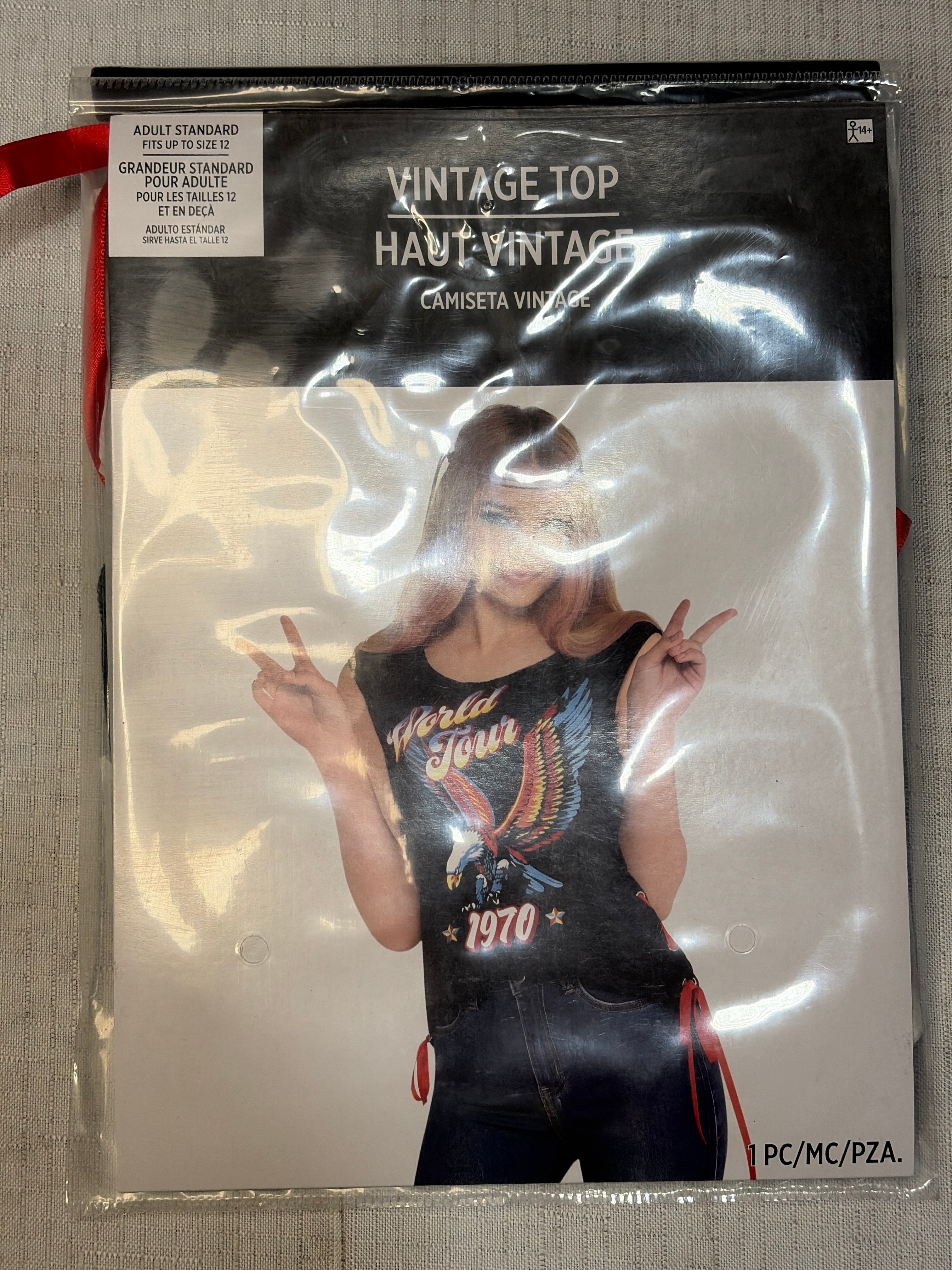 70's Vintage World Tour Tee - Adult Halloween Costume Accessory
