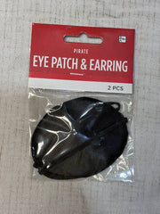 Pirate Earring and Eye Patch Accessory Set