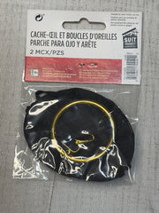 Pirate Earring and Eye Patch Accessory Set
