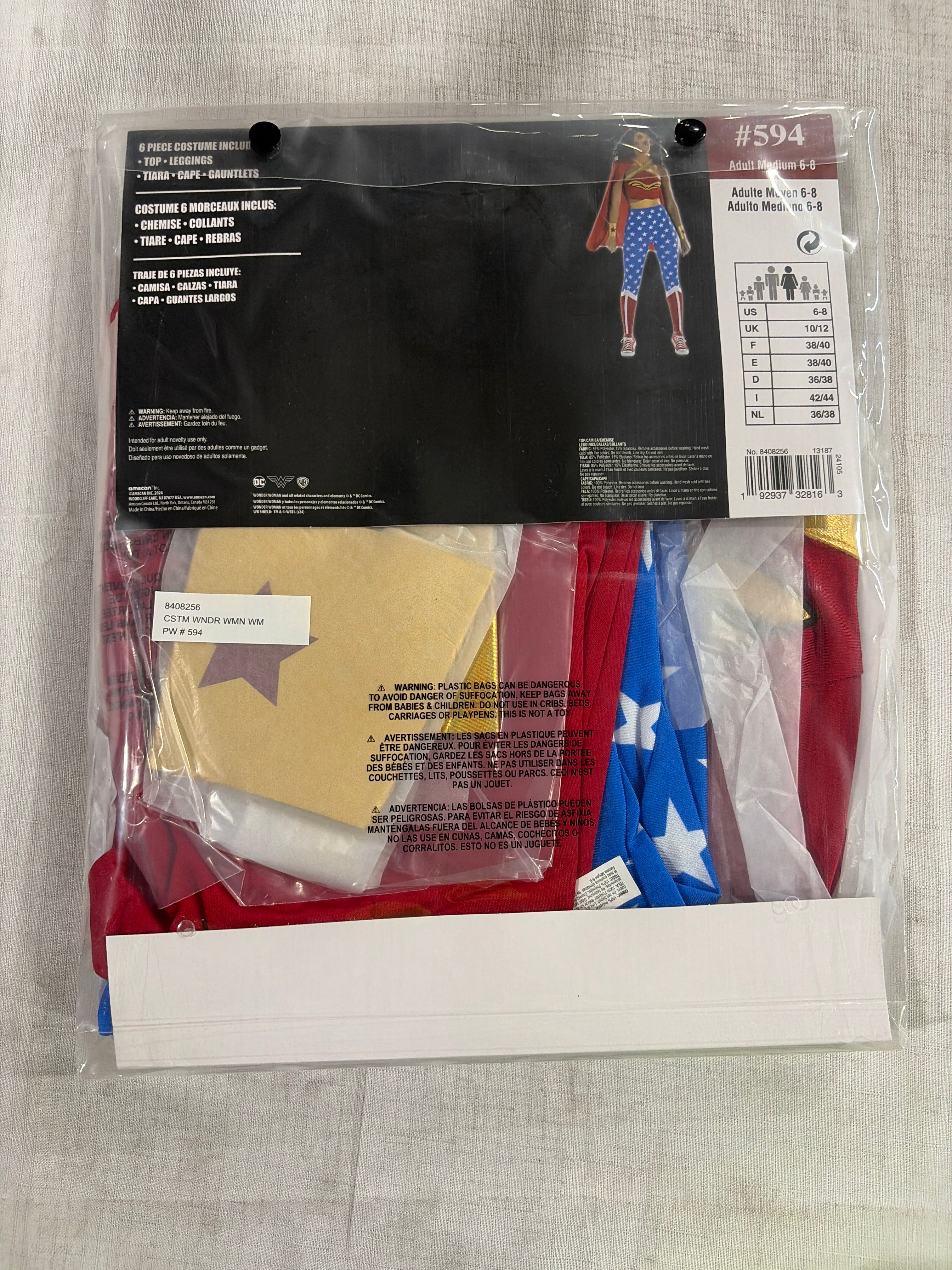 Women's DC Wonder Woman Halloween Costume - Adult M (6-8)