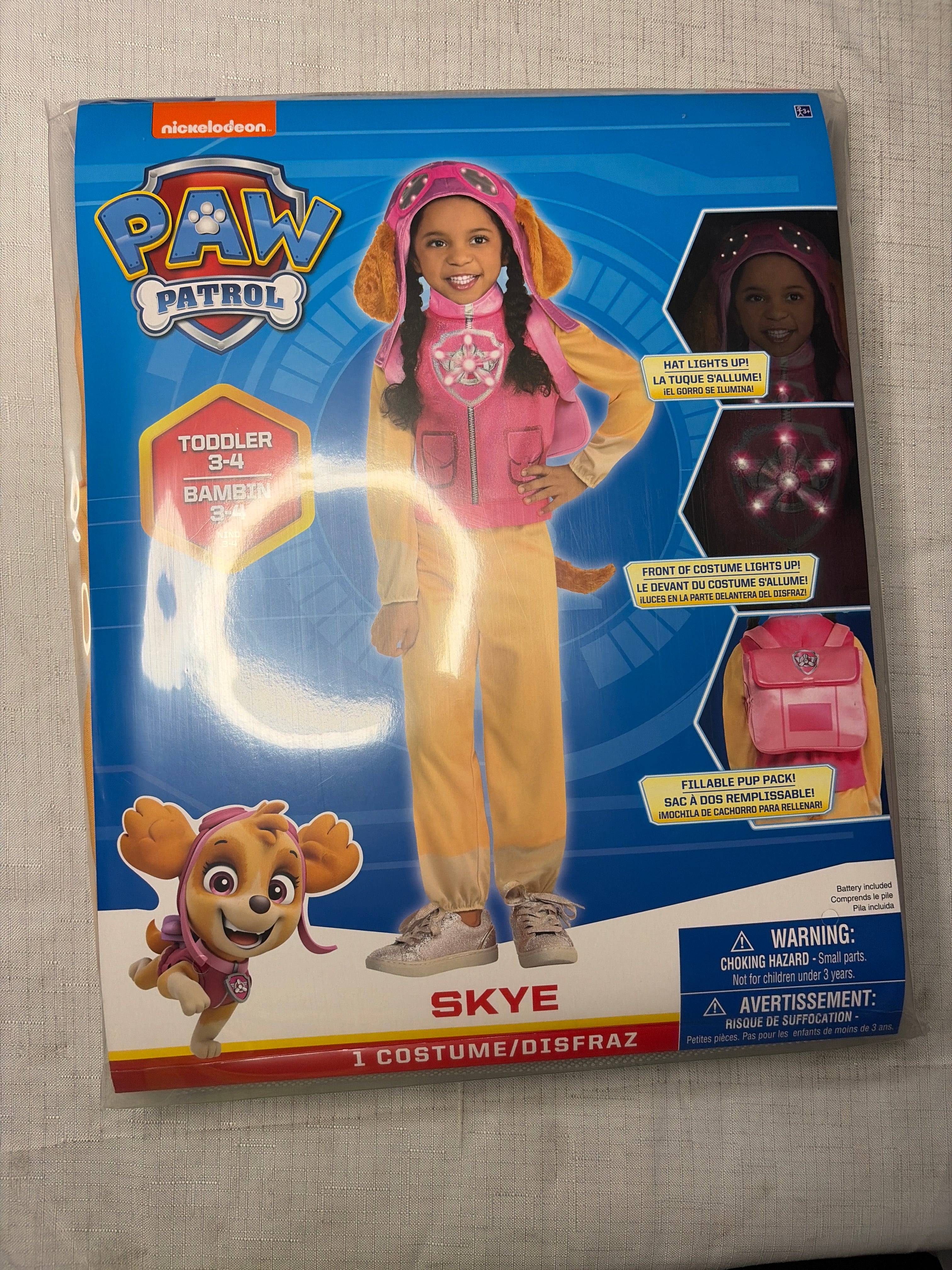 Paw Patrol Skye Light-Up Halloween Costume for Toddlers & Kids - Toddler (3-4)