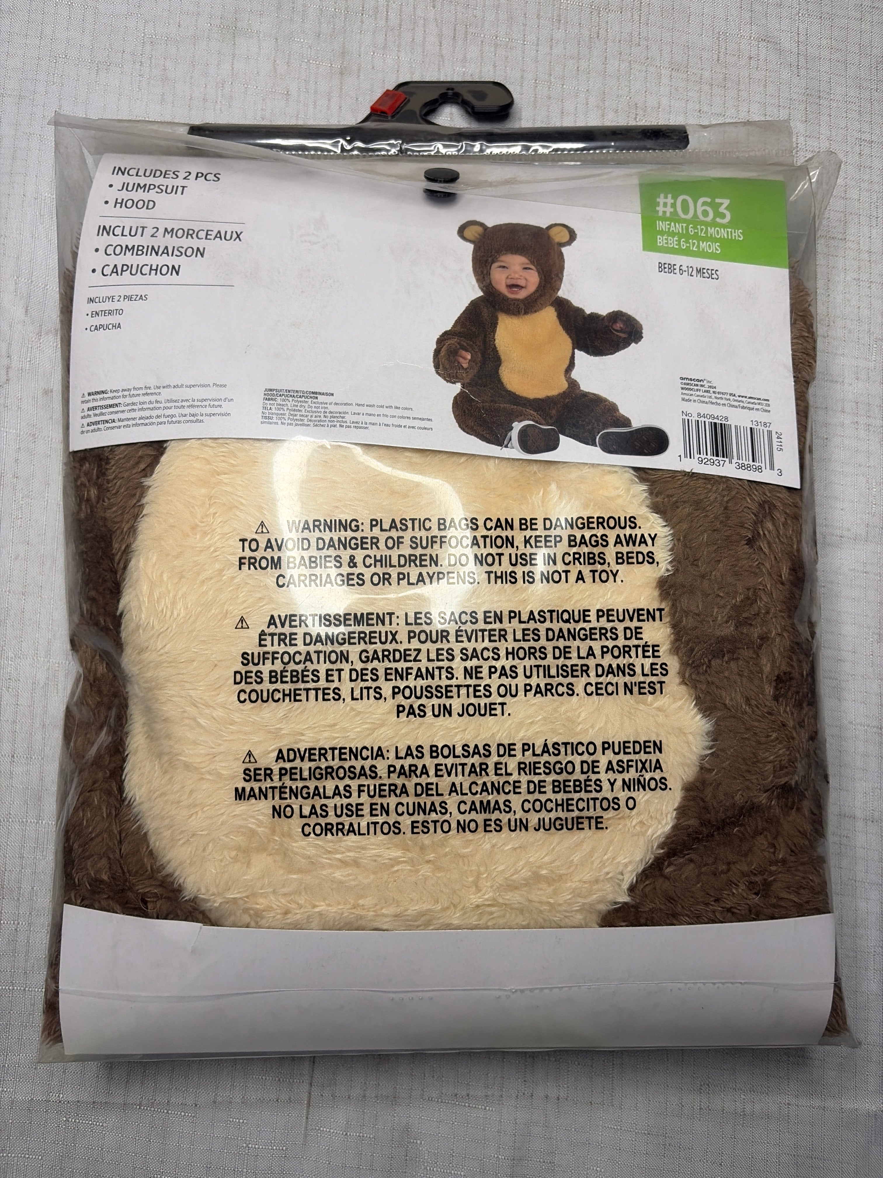 Cuddly Teddy Bear Halloween Costume for Infants (6-12 Months)