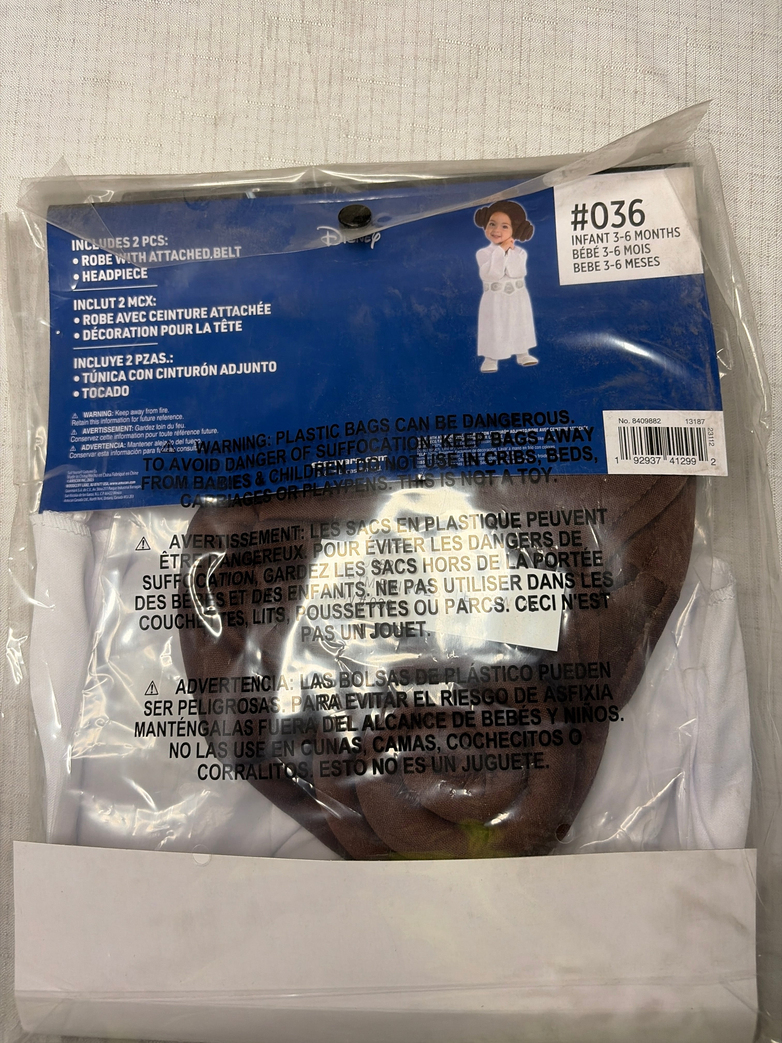 Infant Princess Leia Costume - Star Wars Classics